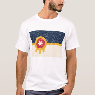 T-shirt Flag of Tulsa city, Oklahoma State