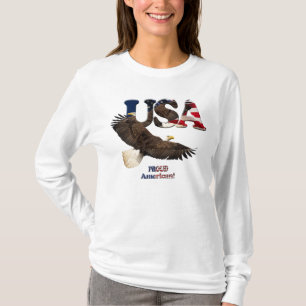 T-shirt FLAG US & EAGLE, chemise pour dames à l'américaine