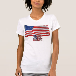 T-shirt FLAG US & Fier Patriot - Chemise texte