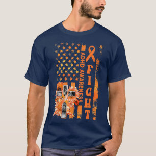 T-shirt Flag USA Sunflower Christian ADHD Sensibilisation