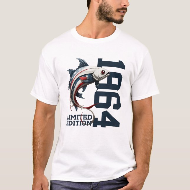 T-SHIRT FLAG VINTAGE 1964 FISHING (Devant)