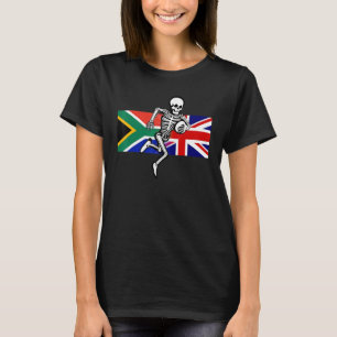 T-shirt Flags et os de Rugby Supporter SA & UK