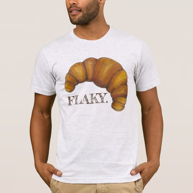 T-shirt FLAKY Butte Croissant Français Pâtisserie Alimenta (Devant)