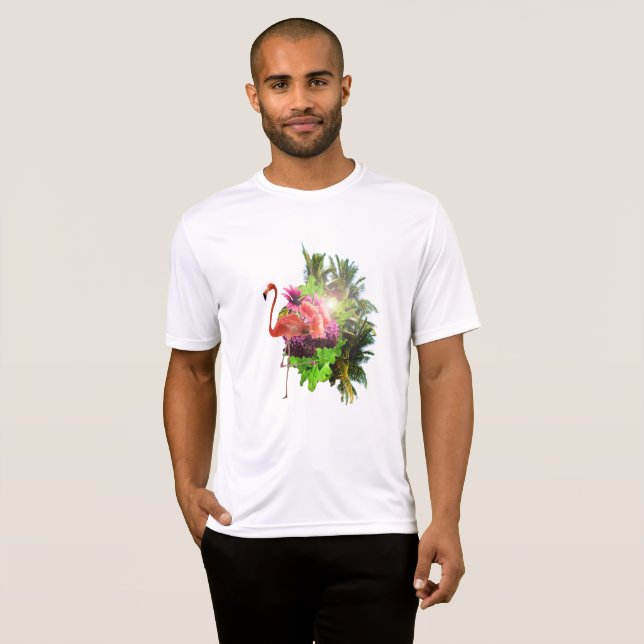 T-shirt Flamant et tu fleuris (Devant entier)