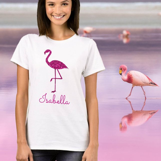 T-shirt Flamant flamand pétillant parties scintillant rose (Créateur téléchargé)