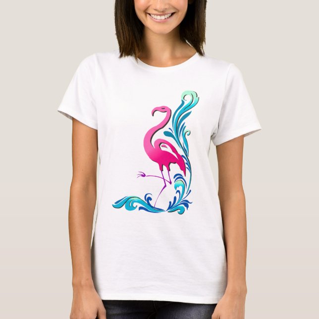 T-SHIRT FLAMANT ROSE 1 (Devant)
