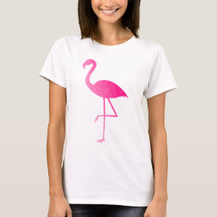 T-shirt Flamant rose à chaud rose sombre motif de maillage