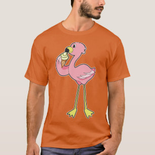 T-shirt Flamant rose à la crème glacée gaufre