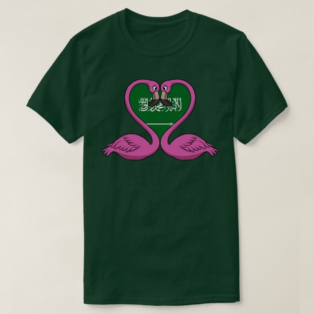 T-shirt Flamant rose Arabie saoudite (Design devant)