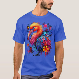 T-shirt Flamant rose arc-en-ciel