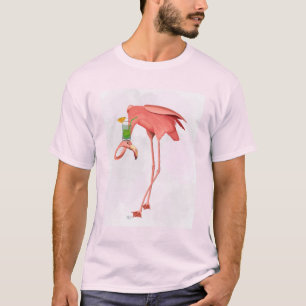 T-shirt Flamant rose avec cocktail