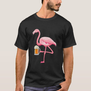 T-shirt Flamant rose Bière Boire Partie Drôle Boissons D