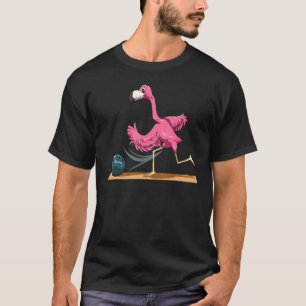 T-shirt Flamant rose Bowling Flamant rose Jouer Flamant ro