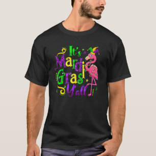 T-shirt Flamant rose C'est Mardi Gras Y'all Jester Casquet