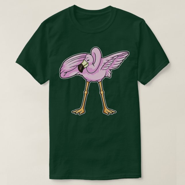 T-shirt Flamant rose chez Hip hop Dance Dab (Design devant)