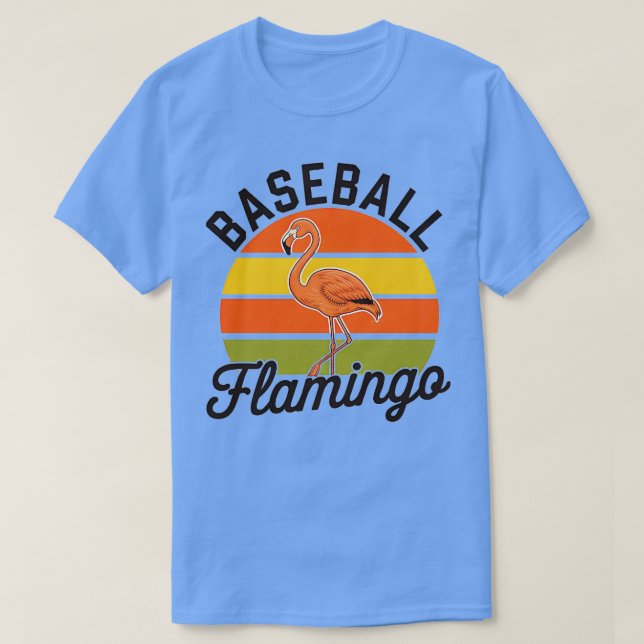 T-shirt Flamant rose de baseball (Design devant)