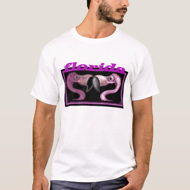 T-shirt Flamant rose de la Floride (Devant)