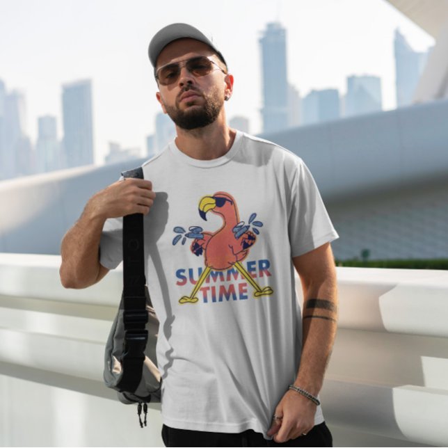 T-shirt Flamant rose de l'heure d'été (Créateur téléchargé)