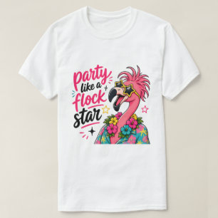 T-shirt Flamant rose de plage drôle