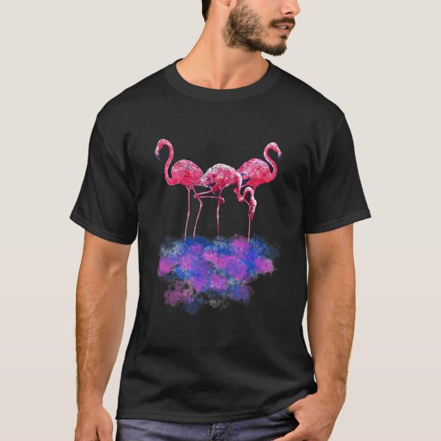 T-shirt Flamant rose de vacances d'été tropical pour oisea (Devant)