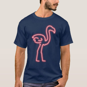 T-shirt Flamant rose en rose néon