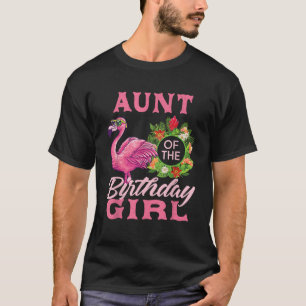 T-shirt Flamant rose familial Tante jumelée de la fille d'