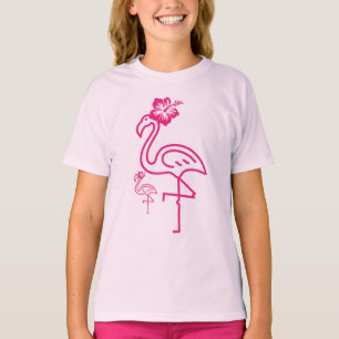 T-shirt Flamant Rose Féminin Été Mignon