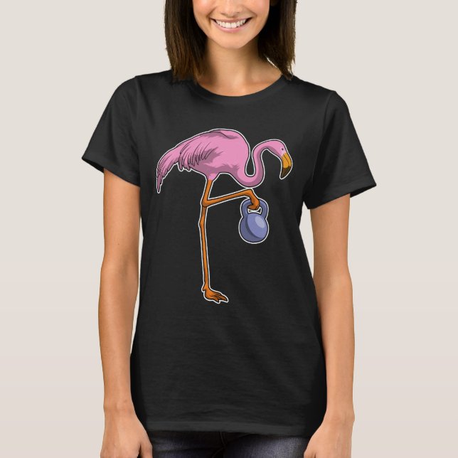 T-shirt Flamant rose Fitness Sports (Devant)