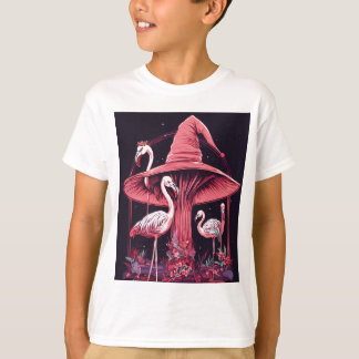 T-shirt Flamant rose gracieux Tee de famille