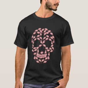 T-shirt Flamant rose Halloween Éffrayant Wading Bird Scand