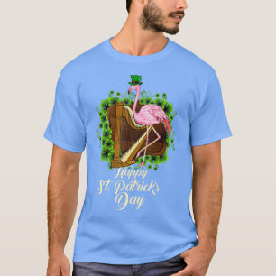 T-shirt Flamant rose irlandais Green Saint Patrick Day Luc