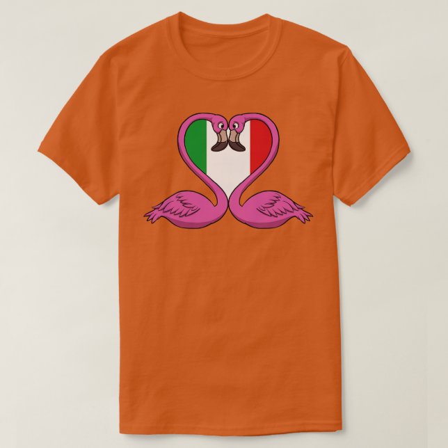 T-shirt Flamant rose Italie (Design devant)