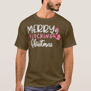 T-shirt Flamant rose Joyeux Noël en juillet, Père Noël Cas