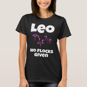 T-shirt Flamant rose Leo Aucun troupeau Dit Humour Sarcas