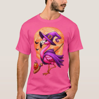 T-shirt Flamant rose Lune Halloween