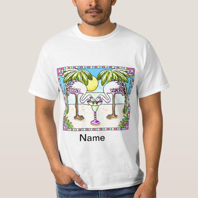 T-shirt Flamant rose Margarita (Devant)