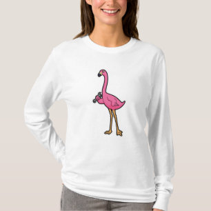 T-shirt Flamant rose mécanique avec clé