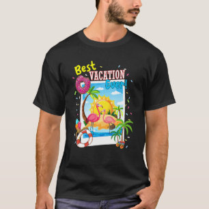 T-shirt Flamant rose Meilleur Vacances En Famille 2022 B
