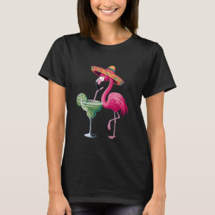 T-shirt Flamant rose mexicain Sombrero Fiesta Party Margar
