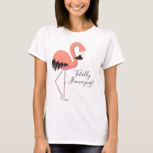 T-shirt Flamant Rose Mignon Totalement Flamboyant