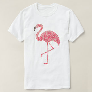 T-shirt Flamant Rose Mosaïque Art Tropical Esthétique
