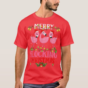 T-shirt Flamant rose Noel Casquettes Danse Sur Neige Joyeu