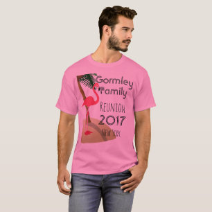 T-shirt Flamant rose Palm Tree Tropical Family Reunion Shi