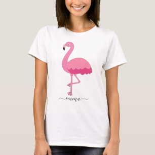 T-Shirt Flamant Rose Personnalisé Pour Amoureux de