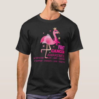 T-shirt Flamant rose Pink Ribbon Breast Cancer Sensibilisa