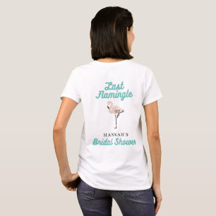 T-shirt Flamant rose rétro Fête des mariées d'horloge de m