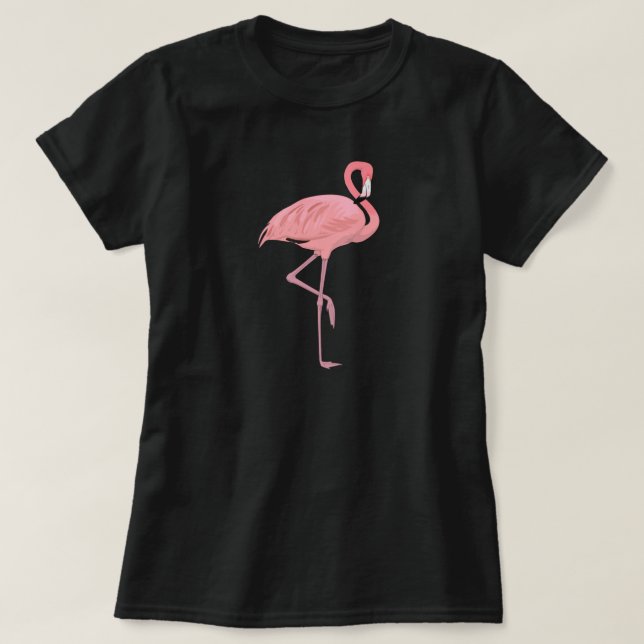 T-shirt Flamant rose rose (Design devant)