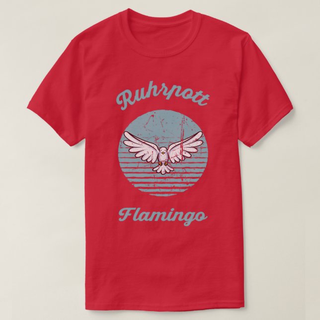T-shirt Flamant rose Ruhrpott 4 (Design devant)