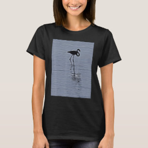 T-shirt Flamant rose Silhouette Acrylique