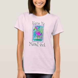 T-shirt Flamant rose soutenu pour tenir la chemise teinte